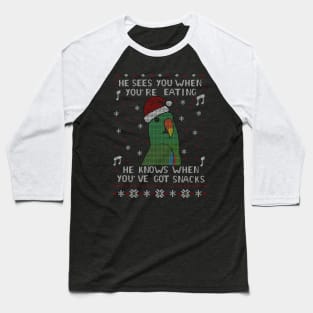 Ugly Christmas SNACK Male Eclectus Baseball T-Shirt